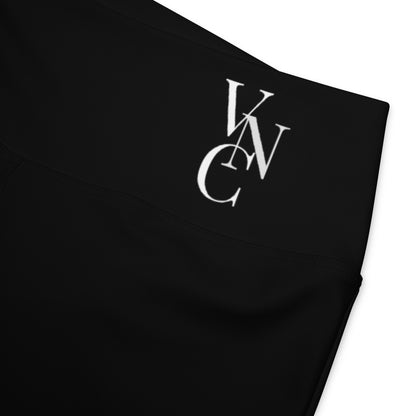 City Chic Flare Leggings in Classic Black with Mapple Leaf print